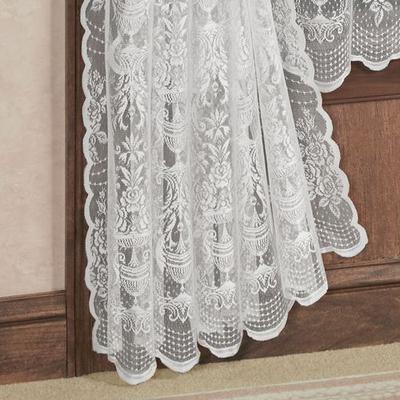 Countess Lace Curtain Panel, 56 x 63, White