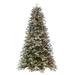 The Holiday Aisle® 5.5' x 45" Frosted Douglas Fir Artificial Tree, Dura-Lit® Warm LED Mini Lights, Metal in White | 17 D in | Wayfair