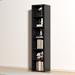 Ebern Designs Narielle 71.4"Hx11.8"W 6-Tier Narrow Bookcase Wood in Black | 71.4 H x 11.8 W x 9.2 D in | Wayfair A45C71CBF0014DDF840B6CE6FEB0194E