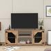 Gracie Oaks Uriiah tv stand, media cabinet, tv console Wood in Black/Brown | 24 H x 16 W x 58 D in | Wayfair 74A64BCE7DCF4BC98B8C3D7768652970