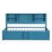 Latitude Run® Lunaire Daybed Upholstered/Metal in Blue | 41.7 H x 46.1 W x 79.9 D in | Wayfair 0A08A658339A4223B2C61799B77F9F38