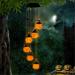 Pumpkin Solar Wind Chimes for Outside Gifts for Halloween Hanging LED Pumpkin Solar Pumpkin Lights Windchimes Outside for Garden Porch Patio Yard Window Halloween Decorations Outdoor
