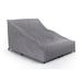 Covermates Outdoor Double Chaise Lounge Cover - Water Resistant Polyester Drawcord Hem Mesh Vents Seating and Chair Covers-Charcoal