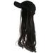 Long Curly Wig Hat Peaked Cap Wig Hat with Hair Attached Synthetic Wig for Women