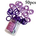 Coxeer 50PCS Seamless Hair Ties Stretchy Elastic Ponytail Holders Hair Ropes for Girls