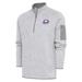 Men's Antigua Heather Gray Stockton Ports Fortune Quarter-Zip Pullover Jacket