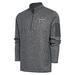 Men's Antigua Heather Charcoal Charleston RiverDogs Fortune Quarter-Zip Pullover Jacket