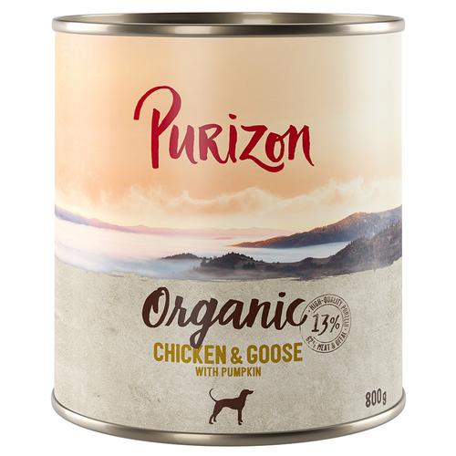 12x 800g Huhn und Gans mit Kürbis Purizon Organic Hundefutter nass