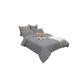 THE ESSENTIAL COLLECTION - Luxurious Organic Cotton Duvet Cover Set | GOTS Certified | Double Duvet + 2 Pillow Shams | 200 TC Hotel Quality Grey Duvet Cover Set