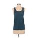 Nike Active Tank Top: Teal Stripes Activewear - Women's Size Small