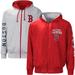 Men's G-III Sports by Carl Banks Red/Gray Boston Red Sox Southpaw Reversible Raglan Hoodie Full-Zip Jacket