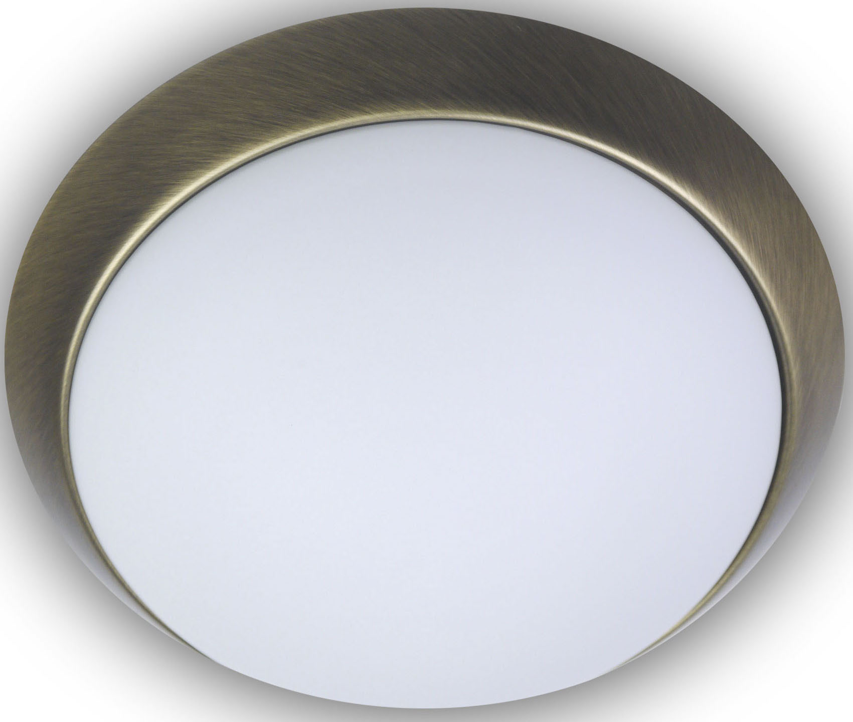 NIERMANN Deckenleuchte "Opal matt, Dekorring Altmessing", gold (altmessing), 1, Ø 25cm, 1 Stk., Leuchten Image