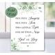 Botanical Greenery Baby Shower Signs, Cute Ten Ting Fingers & Ten Tiny Toes Poem, Print Out Or Standing. A5 - A3 Sign. Signs