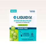 Liquid I.V. Sugar-Free Green Grape 14-Pack Hydration Multiplier - Hydrating Keto-Friendly Electrolyte Powder Drink Packet with Zero Sugar