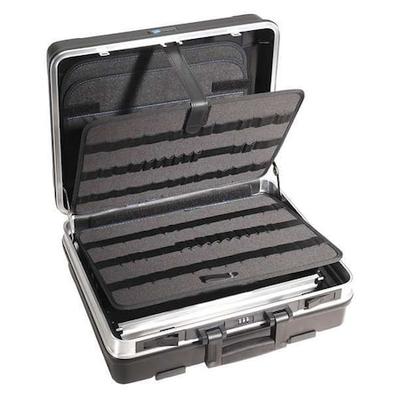WESTWARD 45KK77 WESTWARD Tool Case, Plastic, Black, 16-1/2 in W x 8 in D x