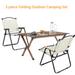 3 Pieces Camping Portable Folding Tables&Chair Set, Roll-up Table - 1 Table & 2 Chairs