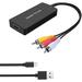 HDMI to AV Converter HDMI to Video Audio Adapter Supports PAL/NTSC Compatible for Roku Streaming Stick Fire Stick