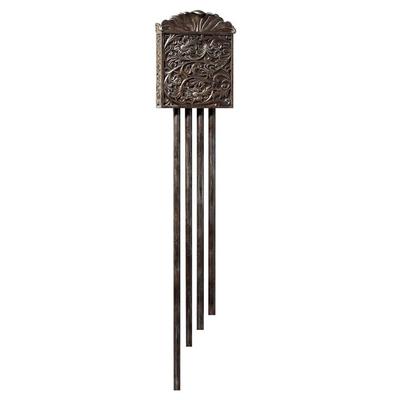 Westminster Carved Long Chime in Hand Painted Renaissance Crackle - Silver