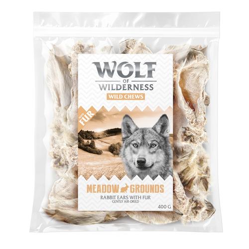 Wolf of Wilderness - Kaninchenohren mit Fell - Sparpaket: 2 x 400 g