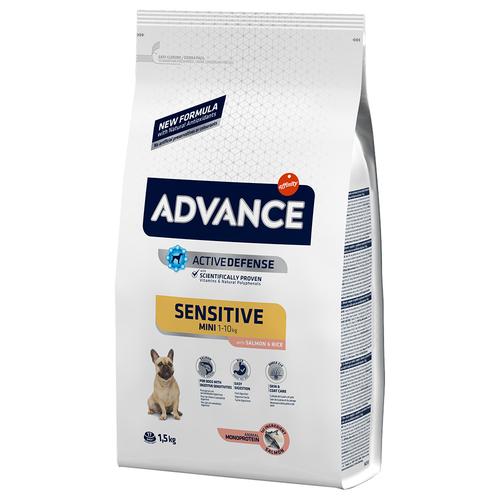 Sparpaket: 3x1,5kgAdvance Mini Sensitive Hundefutter trocken