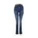 Lee Jeans - High Rise Skinny Leg Denim: Blue Bottoms - Women's Size 6 - Dark Wash