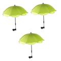 KOMBIUDA 3pcs Stroller Umbrella Baby Pushchair Umbrella Universal Stroller Board Stroller Sun Shade Chair for Baby Chair Umbrella with clamp Adjustable Toddler Glue Portable Child Umbrella