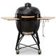 KAMADO BONO Ceramic BBQ Grill, 25" Grande Limited, Black I Kamado BBQ Charcoal Grill with Dual Zone Grilling System I Egg BBQ Smoker for Cooking, Smoking & Baking