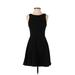 Lush Casual Dress - A-Line High Neck Sleeveless: Black Print Dresses - Women's Size Small