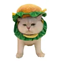 Collier de récupération en forme de Hamburger pour chat chapeau de protection cône de protection
