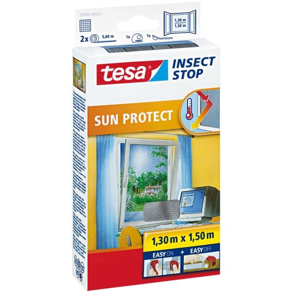 tesa Fliegengitter »Insect Stop SUN Protect« 1,3 x 1,5 m gelb Image