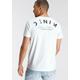 T-Shirt BRUNO BANANI, Herren, Gr. L (52/54), weiß, Single Jersey, Obermaterial: 100% Baumwolle, bedruckt, casual, schmal, Rundhals, Kurzarm gerader Abschluss, Shirts, schmal geschnitten, mit Print, Rundhalsausschnitt, aus Baumwolle