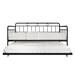 CraftPorch Minimalist Curved Edge Metal Twin Daybed with Trundle