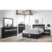 Matrix Traditional Style 4PC/5PC two tone bedroom set Made with Wood & Footboard Storage