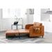 Modern Velvet Sleeper Sofa Bed Convertible Loveseat Bed with and 2 Throw Pillows and Side Pockets for Bedroom/ Livingroom