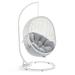 Ergode Hide Outdoor Patio Sunbrella Swing Chair With Stand - White Gray