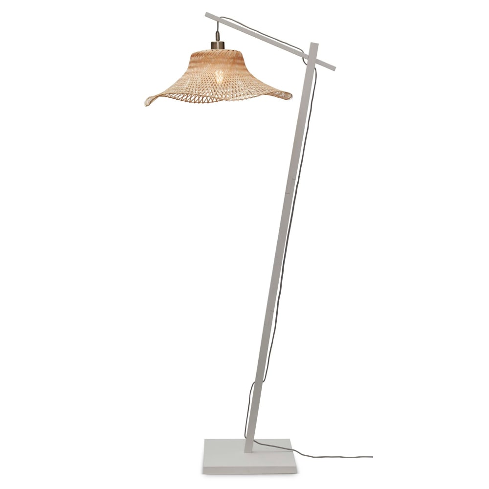 Lampadaire bambou brun 77x50x150cm