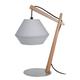 Lampe de chevet bois naturel et gris