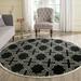 SAFAVIEH Amherst William Geometric Area Rug Anthracite/Ivory 7 x 7 Round