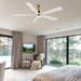 WINGBO 52" and 60" Solid Wood DC Motor Integrated LED Ceiling Fan with Remote