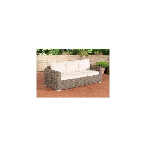 CLP 3er-Sofa Bilbao / Madeira Cremeweiss grau-meliert