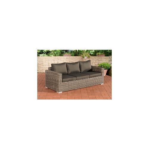 CLP 3er-Sofa Bilbao / Madeira Anthrazit grau-meliert