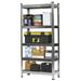 COOKCOK 5 Tier Storage Shelf Metal Storage Shelves Garage Shelving Unit Adjustable Garage Storage Shelves Storage Racks Heavy Duty Shed Shelving Utility Shelf 28 x12 x59 Silver