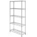 Multifunctional Storage Rack 5-layer Metal Shelf Without Wheels Storage Rack For Home Kitchen Outdoor Displaying 70.9 x 35.4 x 13.8 Inch Silver