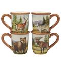 Certified International Mountain Summit Set Of 4 Mug Ceramic/Earthenware & Stoneware in Brown/Green/White | Wayfair 29332