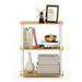 Furinno 23.6 W x 11.4 D x 29.5 H 3-Shelf Freestanding Shelving Unit Beech and White