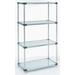 24 Deep x 30 Wide x 63 High 4 Tier Solid Galvanized Starter Shelving Unit