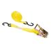 US Cargo Control Ratchet Tie Down Straps 1 Inch x 20 Foot Ratchet Strap with Vinyl Coated S Hooks 20 Foot Yellow Tie Down Strap S Hook Tie Downs Dependable Strap and Hook for Securing Cargo