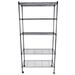 Lowestbest 5-Layer Storage Rack Garage Shelves Chrome Plated shelf with 1.5 Nylon Wheels