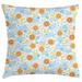 East Urban Home Graphic Tile w/ Clouds Suns Stars & Moons Indoor/Outdoor Floral 36" Throw Pillow Cover Polyester | 26 H x 26 W x 0.1 D in | Wayfair