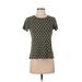 Croft & Barrow Short Sleeve T-Shirt: Green Tops - Women's Size X-Small Petite